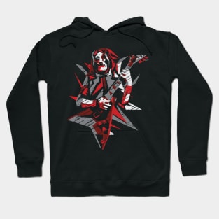 Metal rock guitar player Hoodie